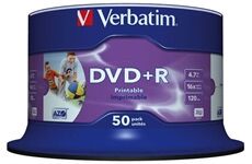 Verbatim DVD+R 4,7GB 16X 50er SP Print NON 50 Stü