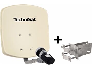 Technisat DIGIDISH 33, V/H-LNB Wandhalter und Anrohrf (beige)