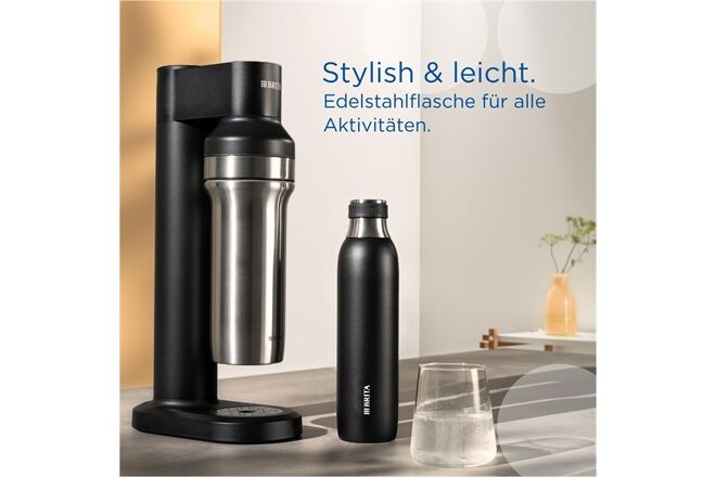 Brita sodaTRIO Edelstahlflasche klein
