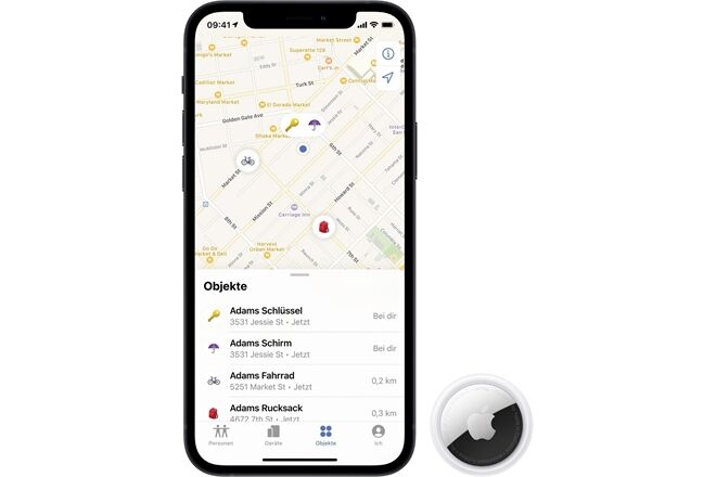 Apple AirTag - Silber - Weiß - iOS 14.5 - IP67 - C