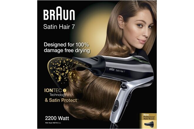 Braun HD 710 solo Satin Hair 7 Schwarz-Silber