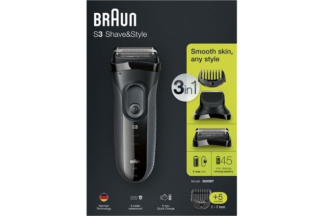 Braun 3000BT Series 3 Schwarz
