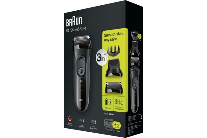 Braun 3000BT Series 3 Schwarz